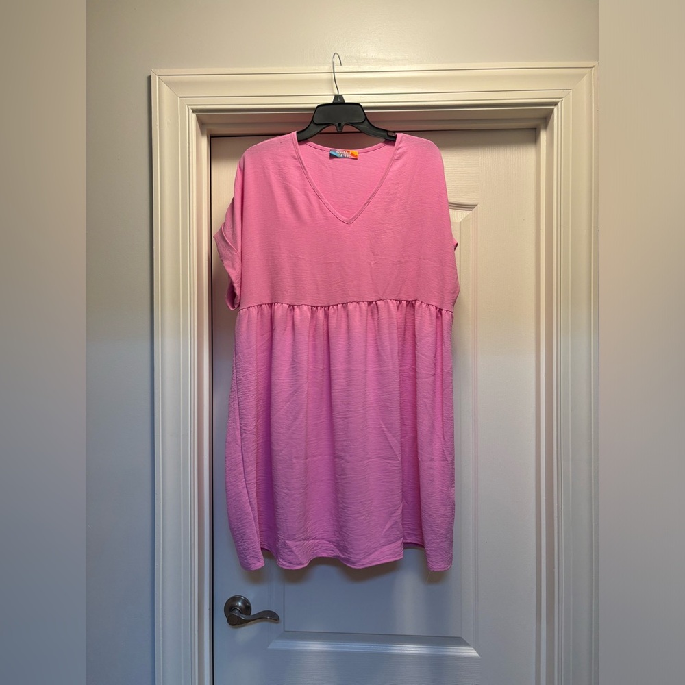 Brand New V-Neck Flowy Babydoll Dress